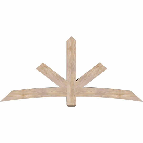 Ekena Millwork Alberta Smooth Timber Gable Bracket, Douglas Fir, 84"W x 38"H x 5 1/2"D x 5 1/2"F, 11/12 Pitch GBW084X38X0606ALB00SDF - main